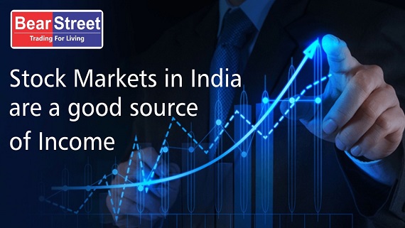 Stock markets in India are a good source of income!!